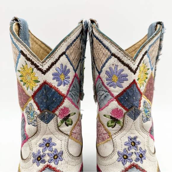 Old Gringo Yippee Ki Yay by Heirloom Short Embroidered Patchwork Ankle Booties - Picture 5 of 12